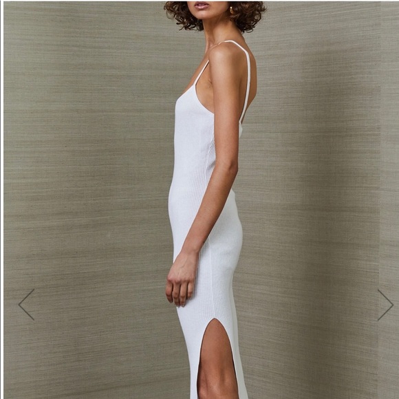 BEC AND BRIDGE RIVIERA SPLIT MIDI DRESS IVORY - Picture 2 of 5